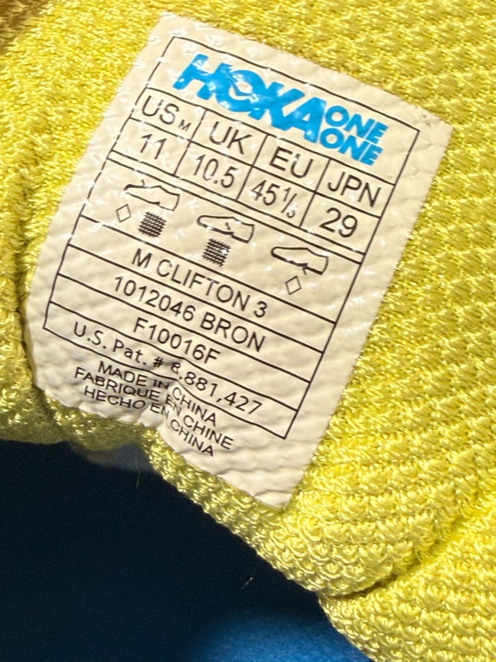 Hoka One Clifton 3 Running Sneakers - Picture 8 of 8